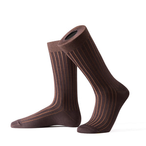 Edward Max - Brown Stripe Socks - The Suitcase