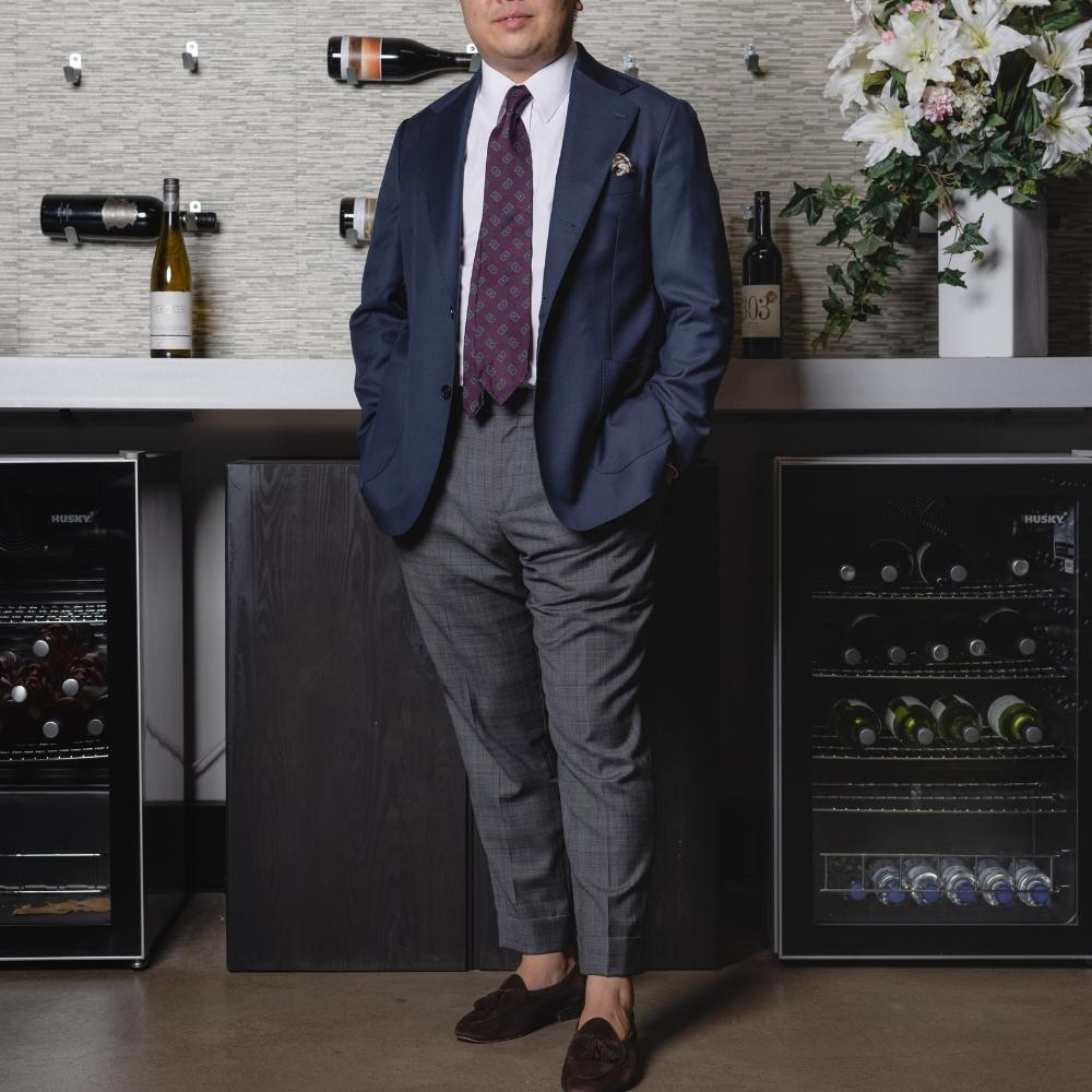 Mannergram - Purple Medallion Printed Handmade Silk Tie - The Suitcase