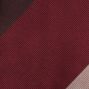 Mannergram - Beige Brown Stripe Silk Tie - 3 Fold - The Suitcase