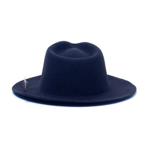 Tasteless Hat Co. - Navy Plume Fedora - The Suitcase
