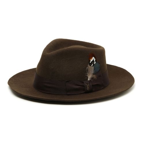 Tasteless Hat Co. - Brown Geometry Fedora - The Suitcase