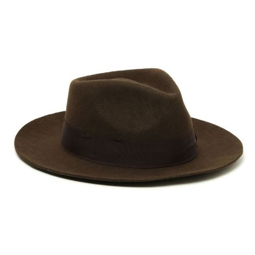 Tasteless Hat Co. - Brown Geometry Fedora - The Suitcase
