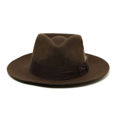 Tasteless Hat Co. - Brown Geometry Fedora - The Suitcase