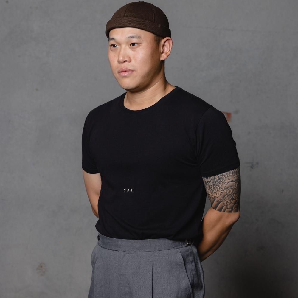Sifr - Black Premium Pima Crew Neck Logo Tee - The Suitcase