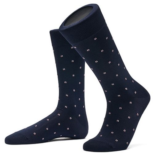 Edward Max - Navy Box Socks - The Suitcase