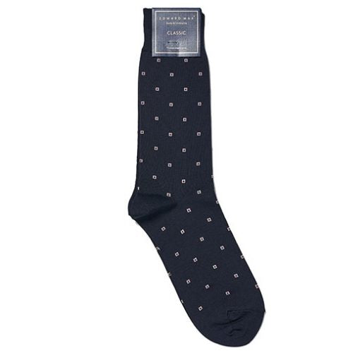 Edward Max - Navy Box Socks - The Suitcase