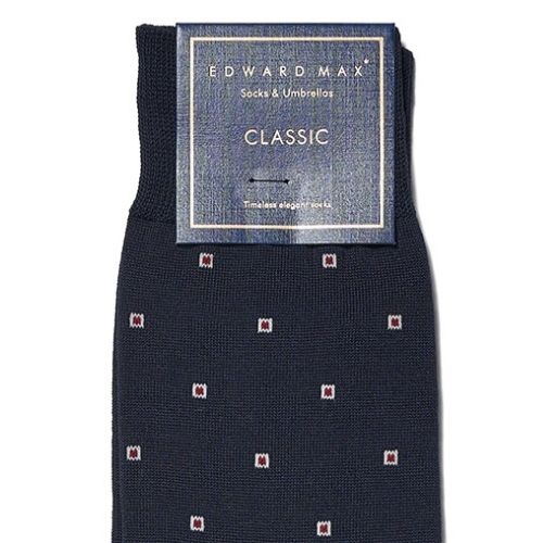 Edward Max - Navy Box Socks - The Suitcase