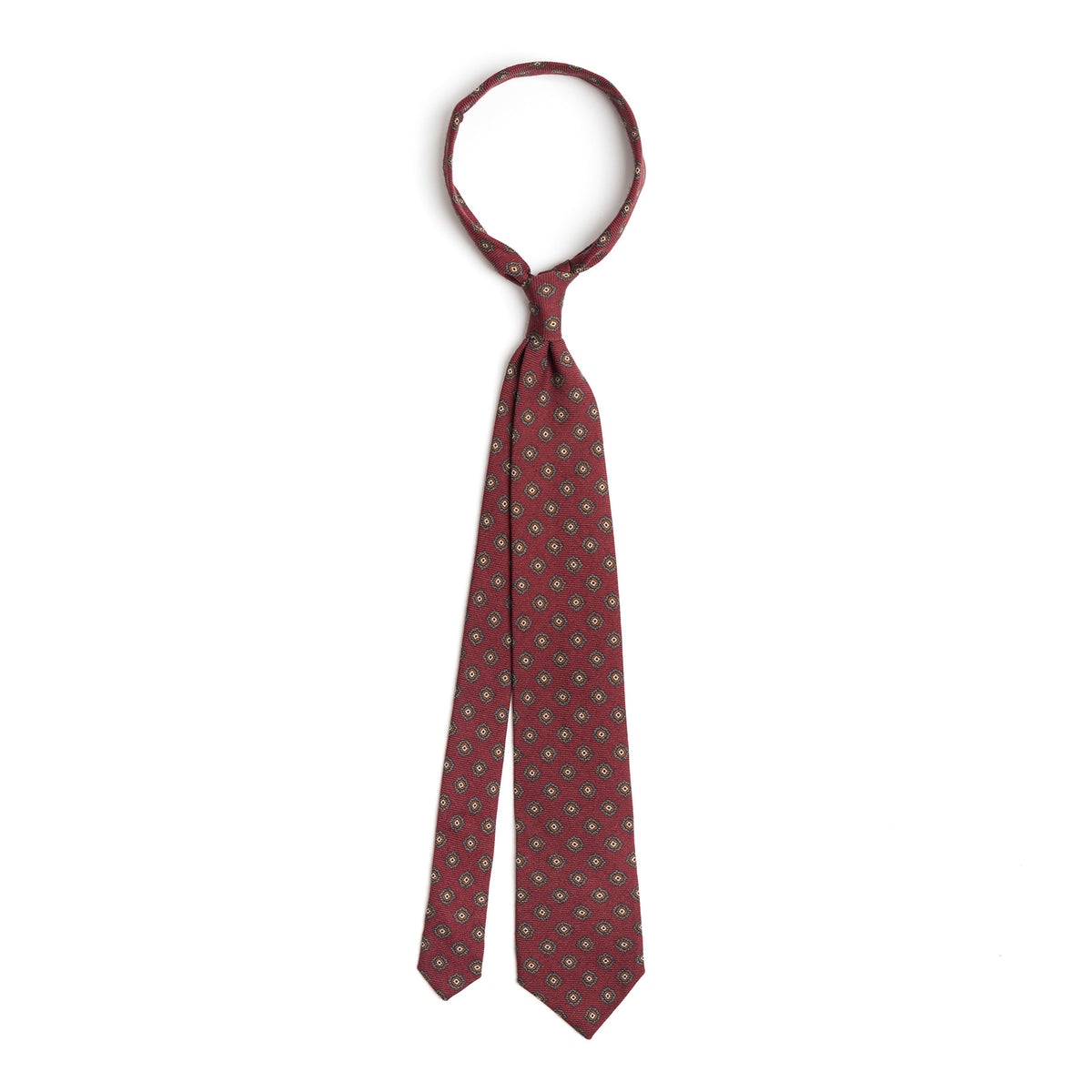 Wild Bricks - Red Foulard Wool Tie - The Suitcase