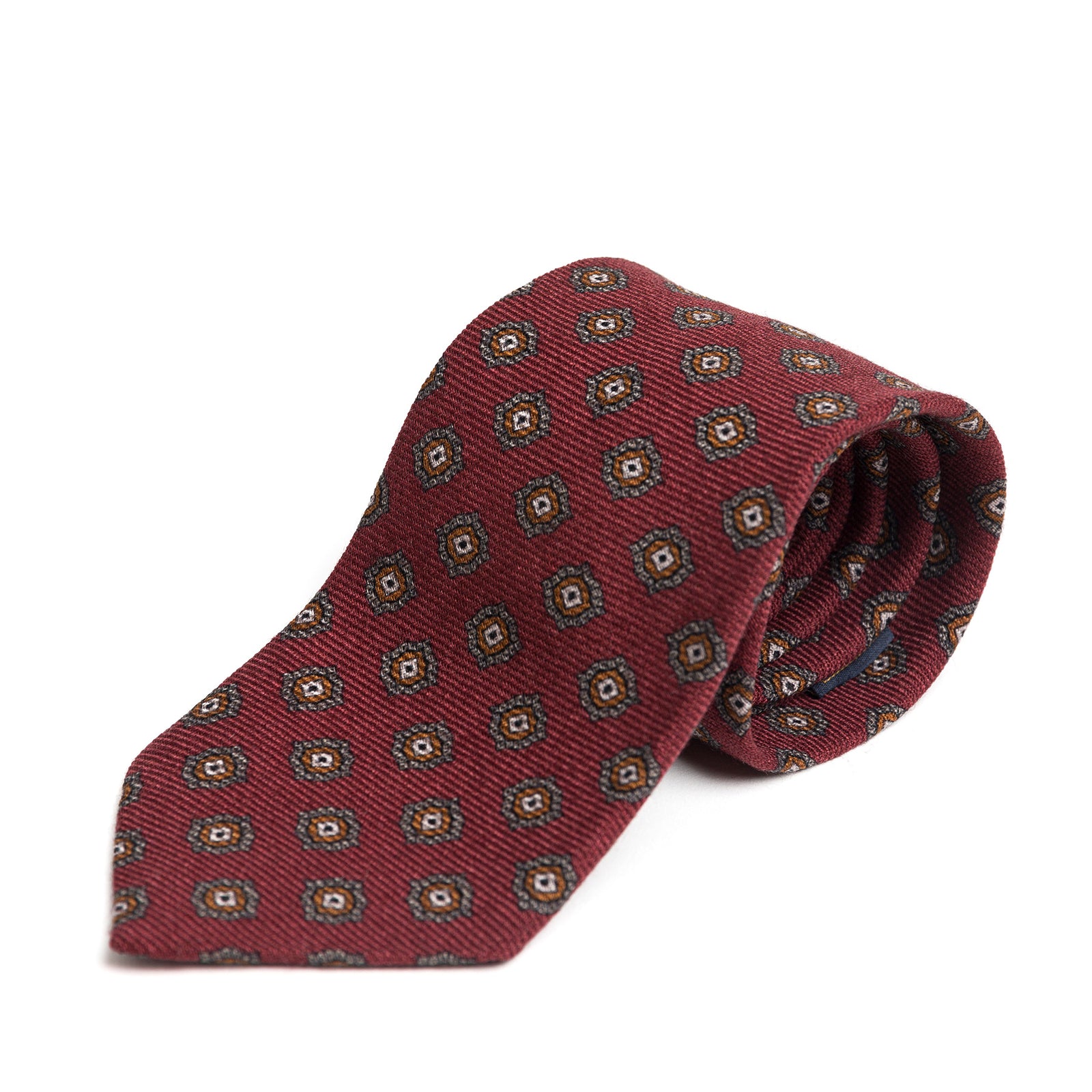 Wild Bricks - Red Foulard Wool Tie - The Suitcase