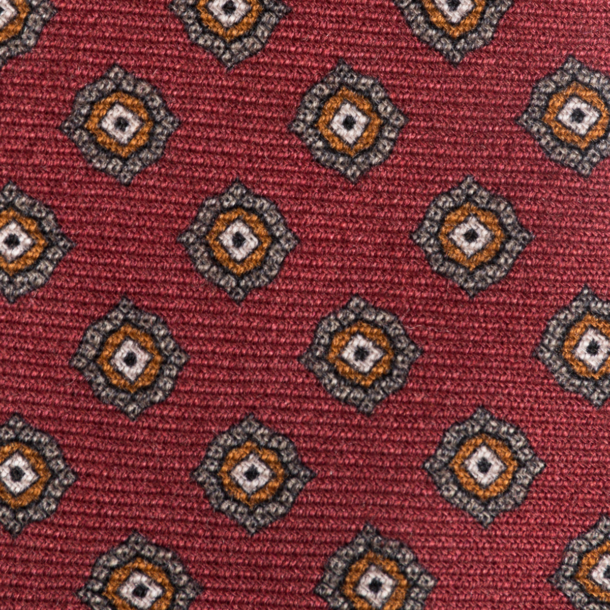 Wild Bricks - Red Foulard Wool Tie - The Suitcase