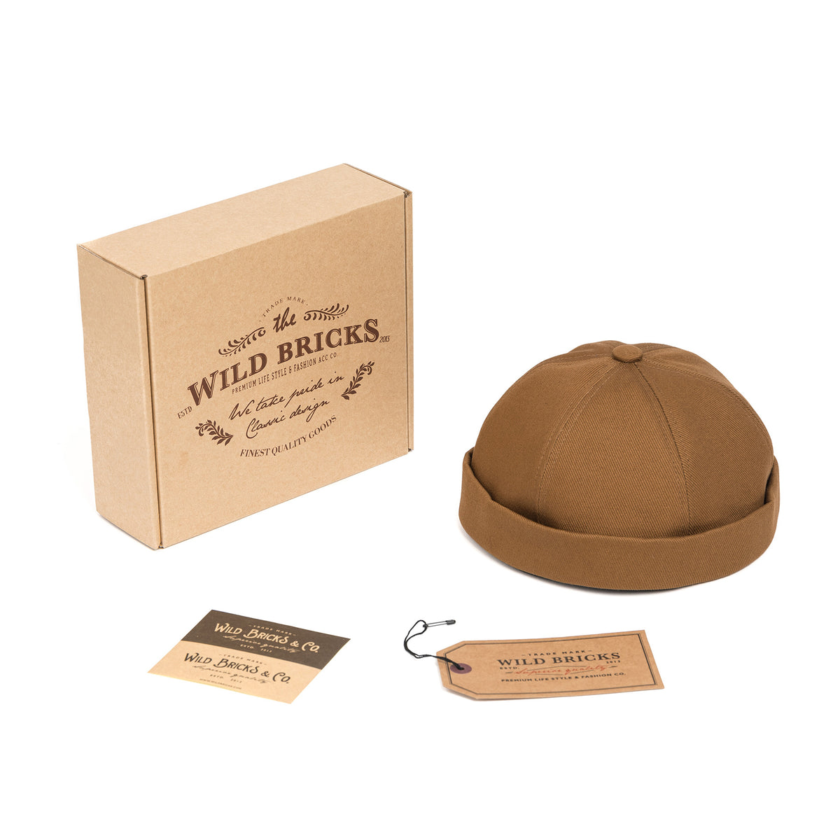Wild Bricks - Brown Brimless Cap - The Suitcase