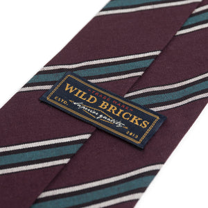 Wild Bricks - Purple Regimental Cotton Tie - The Suitcase