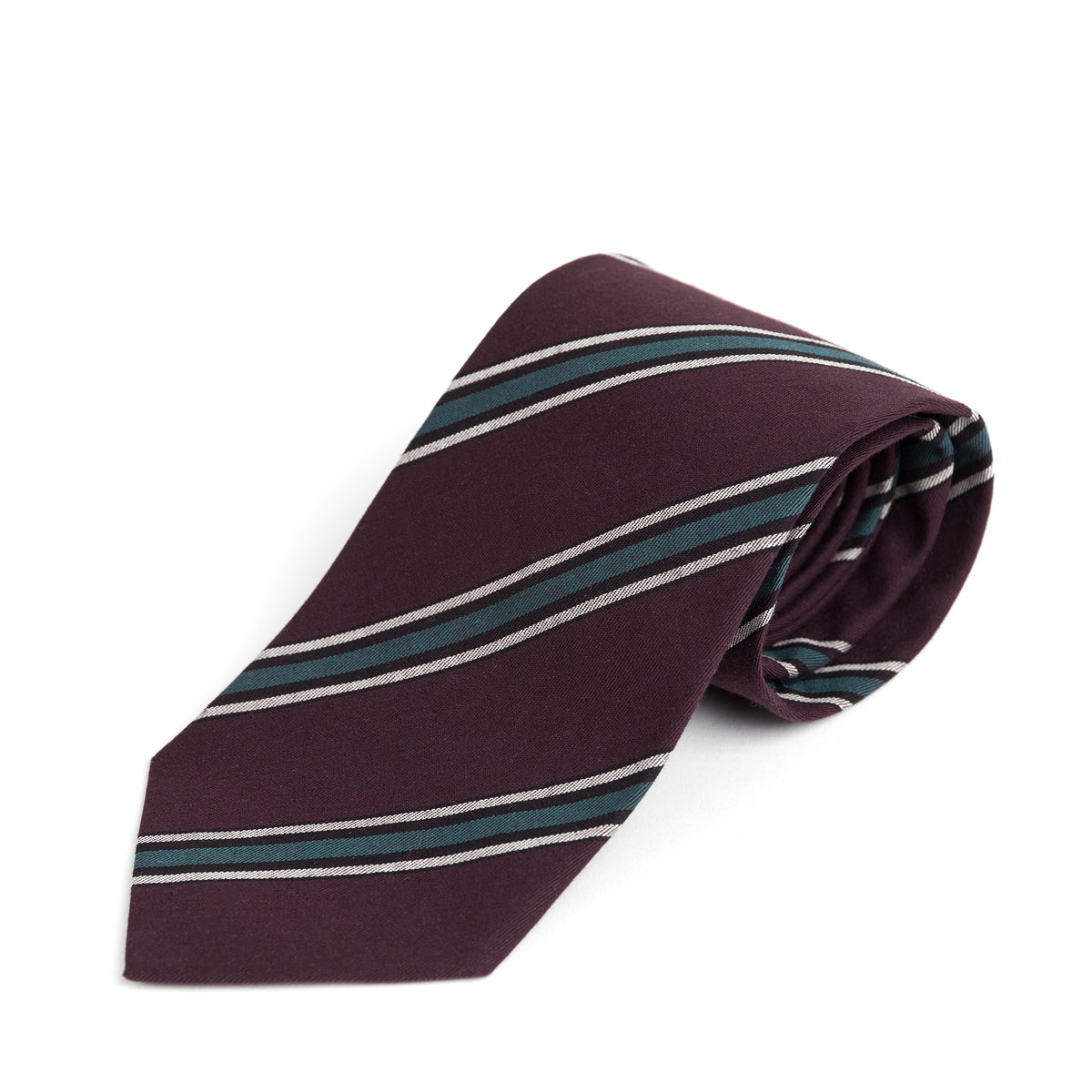 Wild Bricks - Purple Regimental Cotton Tie - The Suitcase