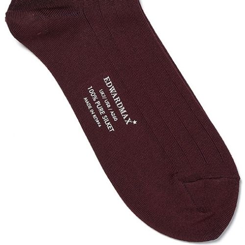 Edward Max - Burgundy Stripe Socks - The Suitcase